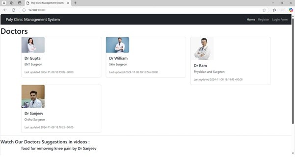 Online Clinic Management System